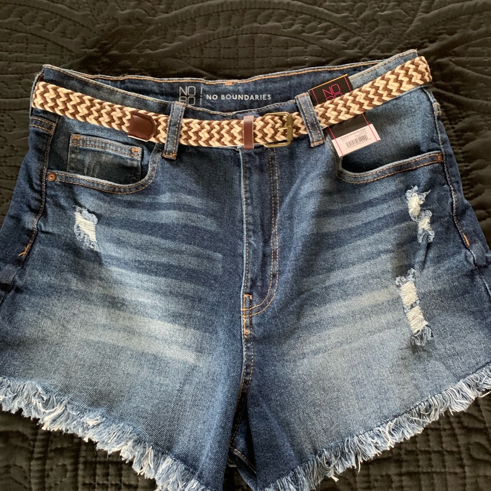 Brand new distressed cut off style jean shorts